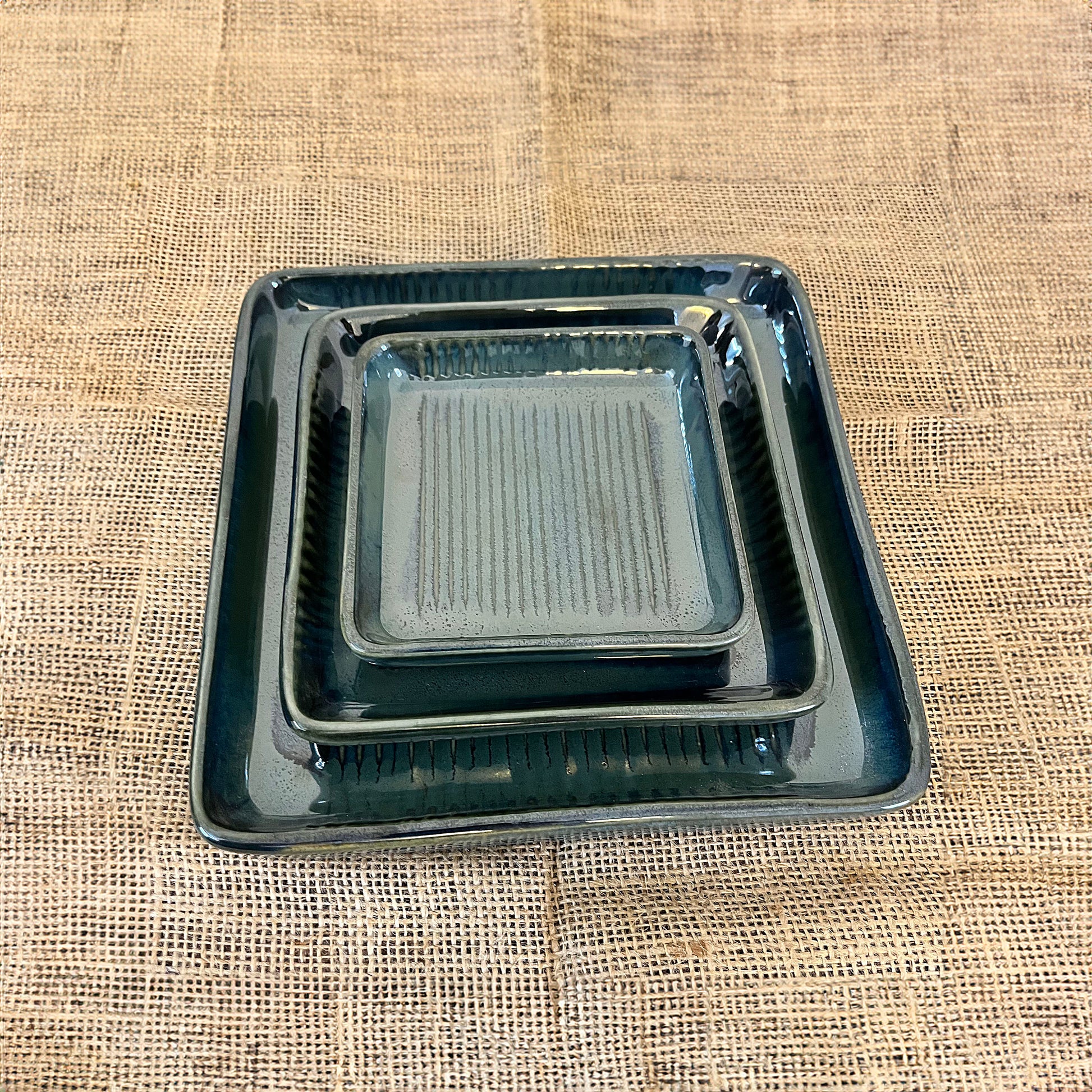 Ceramic Olive Green Platter