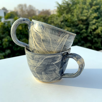 Whispering Winds Ceramic Tea Cups - Set of 2