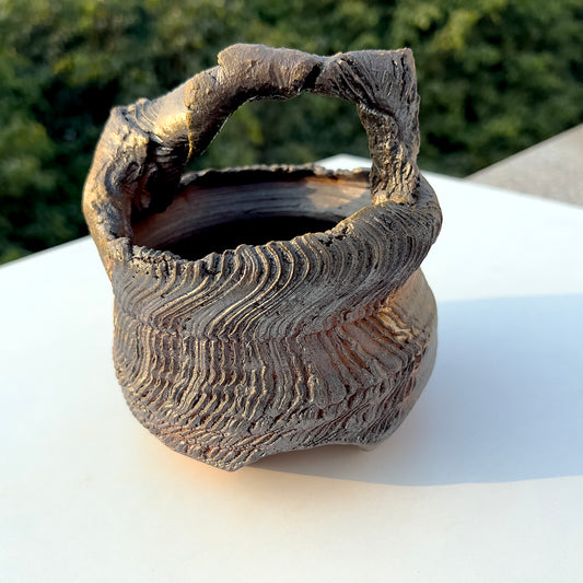 Mystic Fossil Wood-Fired Sculptural Accent by Ritika Anand